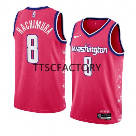 Maillot Basket Washington Wizards Rui Hachimura 8 Nike 2022-23 City Edition Rose Swingman - Homme